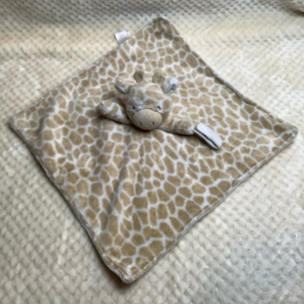 Carters Giraffe Lovey Security Blanket With Pacifier Holder